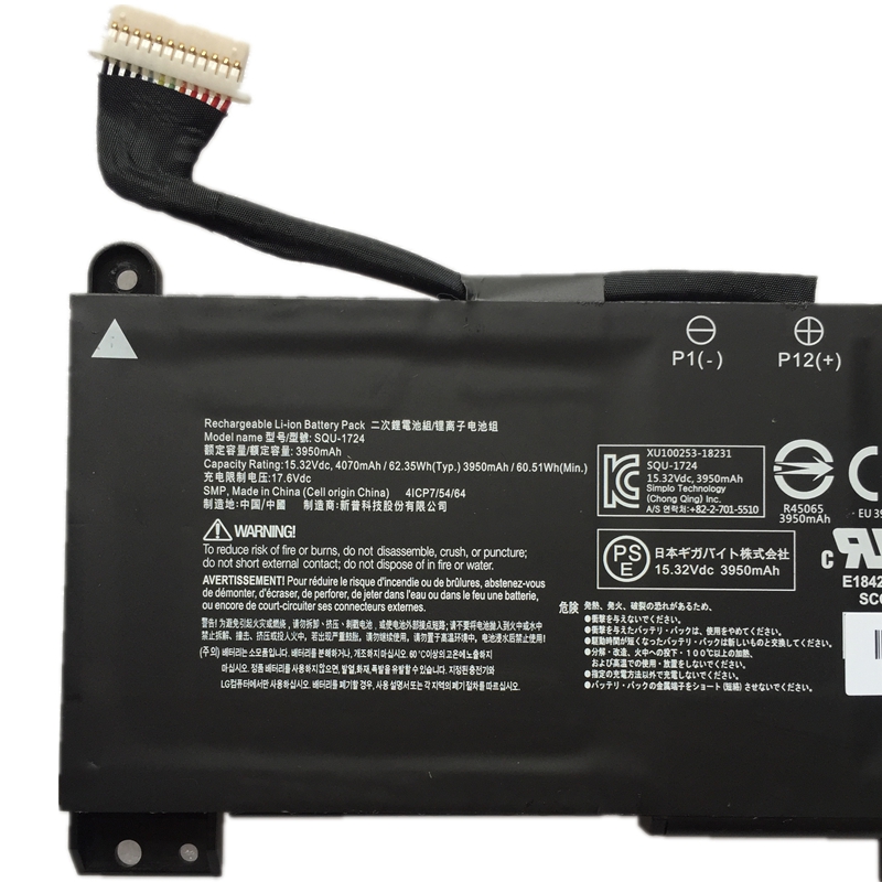 Origineel Accu Batterij Gigabyte 3ICP7/54/64 4070mAh 62.35Wh