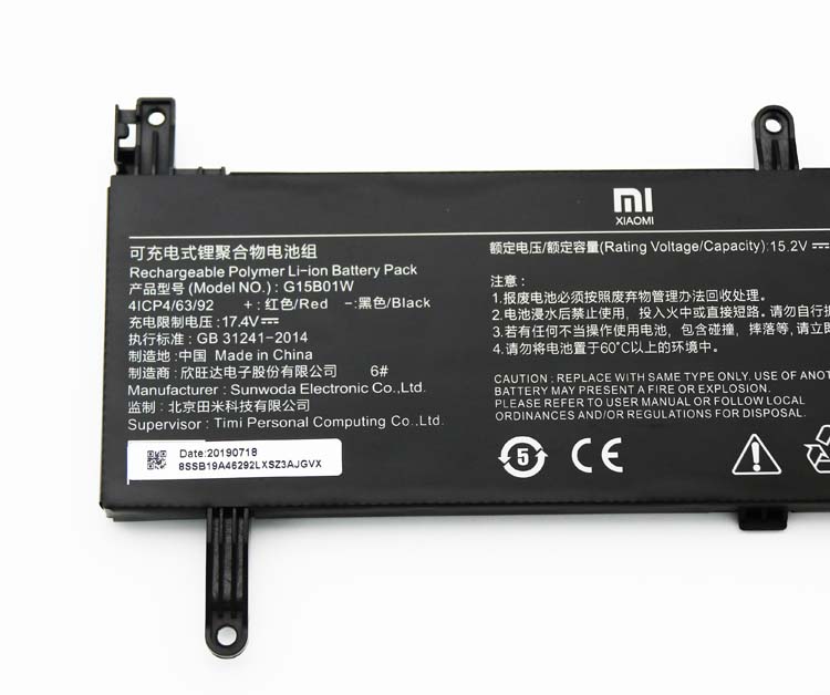 Origineel Accu Batterij Xiaomi Mi Gaming Laptop 2019 3620mAh 55.02Wh